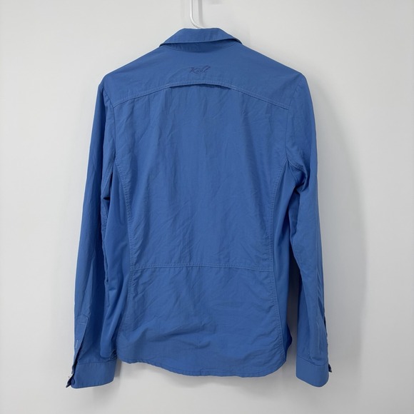 Kuhl Women's Blue Long Sleeve Shirt Button Up Roll Cuff Hiking Size Medium - Picture 2 of 8